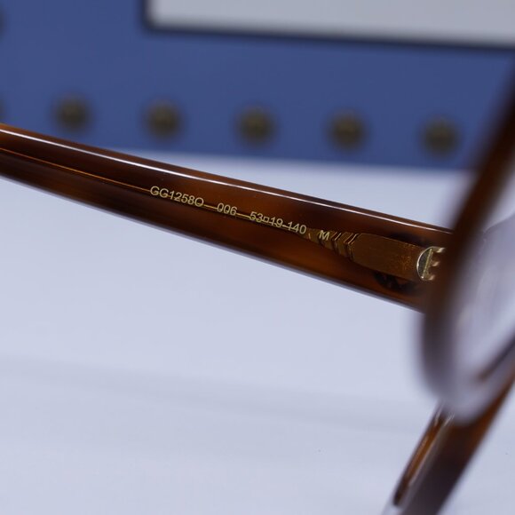 Gucci GG1258O 006 Square Eyeglasses – Havana 53mm - Picture 6 of 10